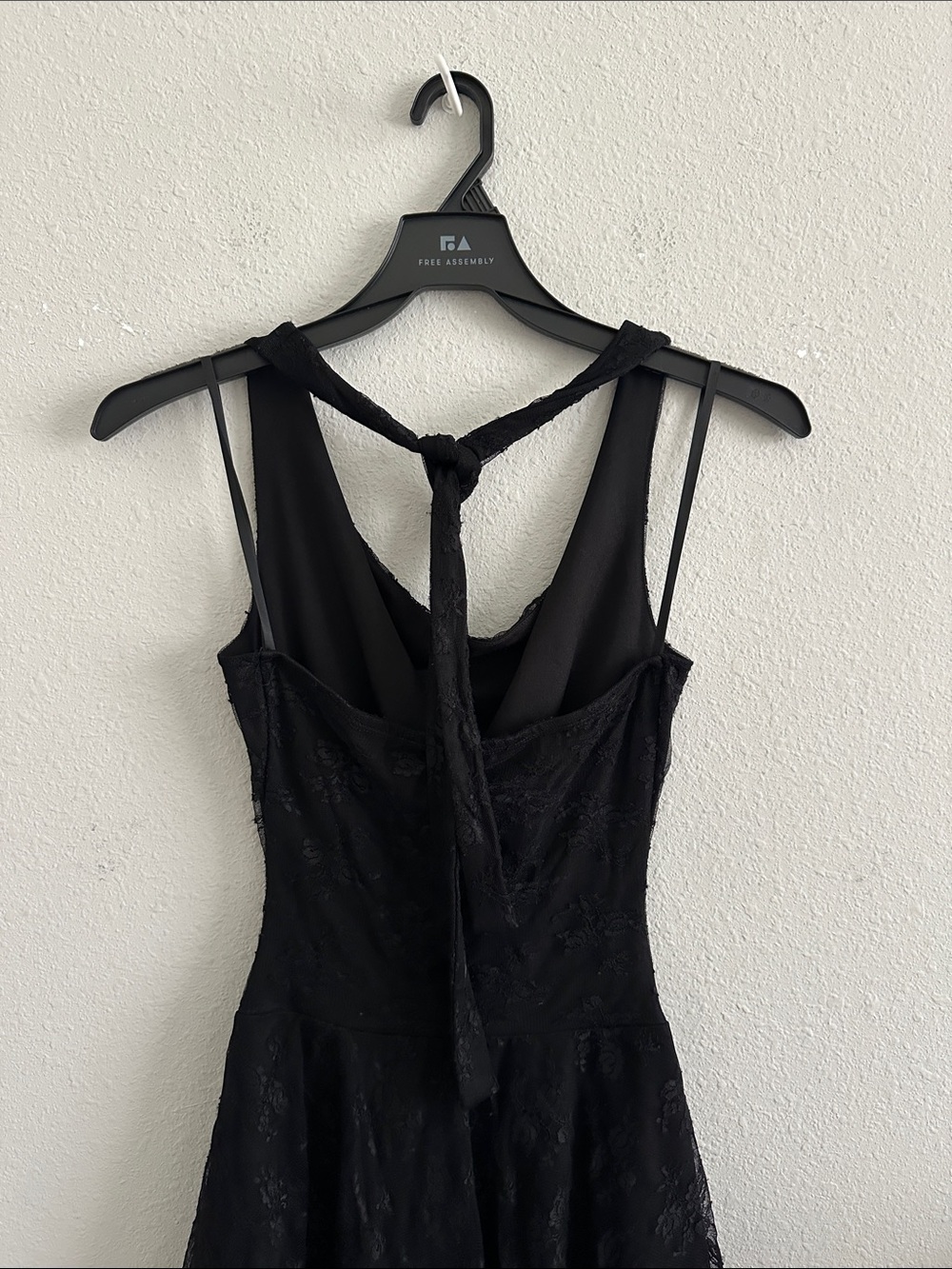 Windsor Black Lace Skater Dress with Cowl Neck - Picture 5 of 7